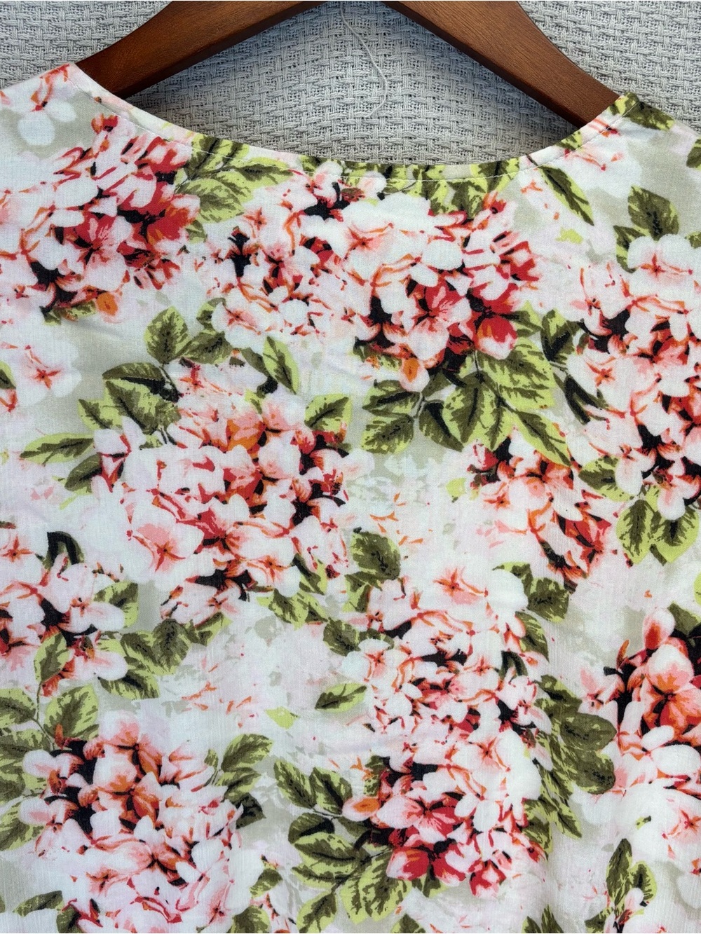J Jill Pebble Hydrangea Pink Floral Print Tie Waist Dress Sz 2X Feminine Cottage - Picture 7 of 9